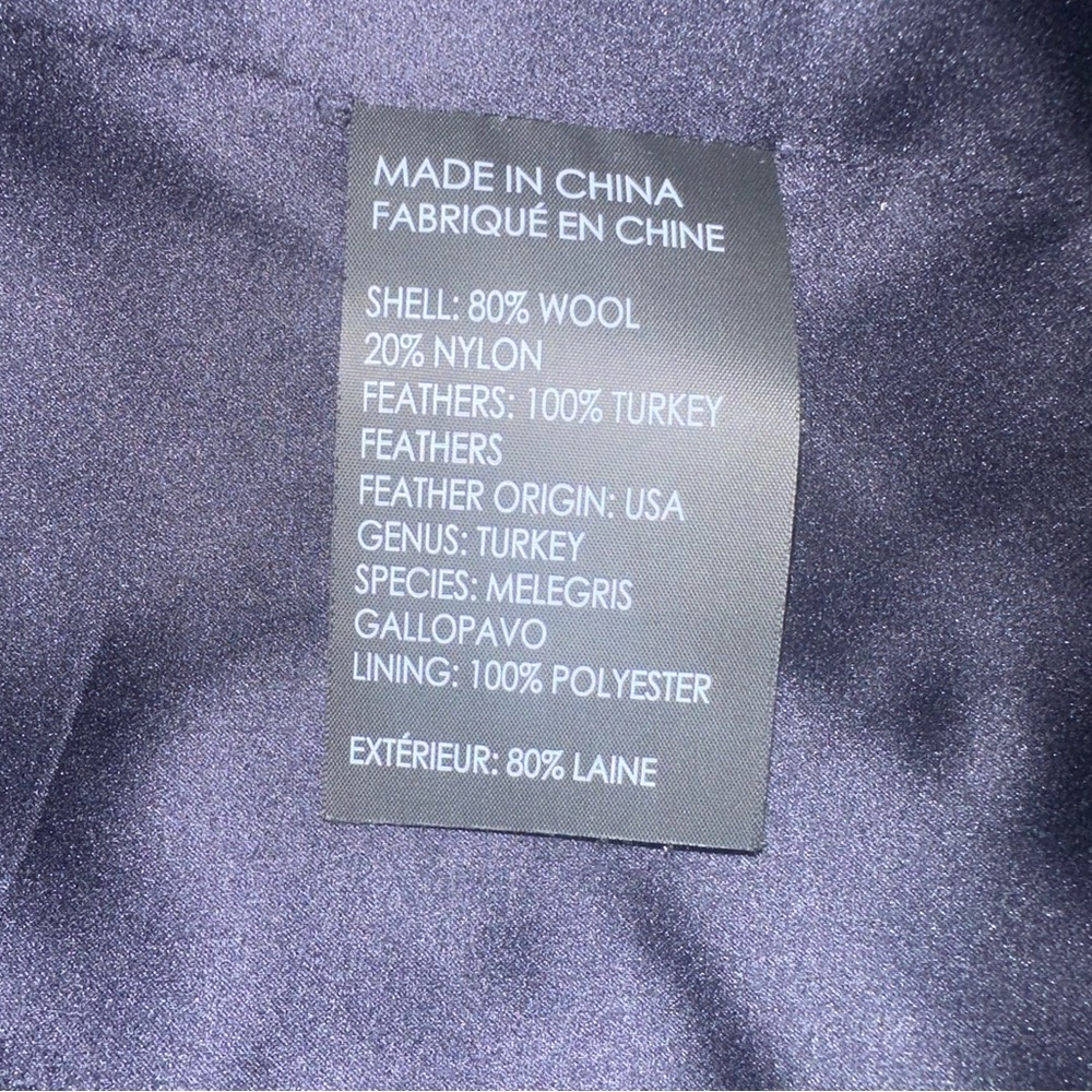 Club Monaco Wool and Feather Trim coat - Picture 10 of 10